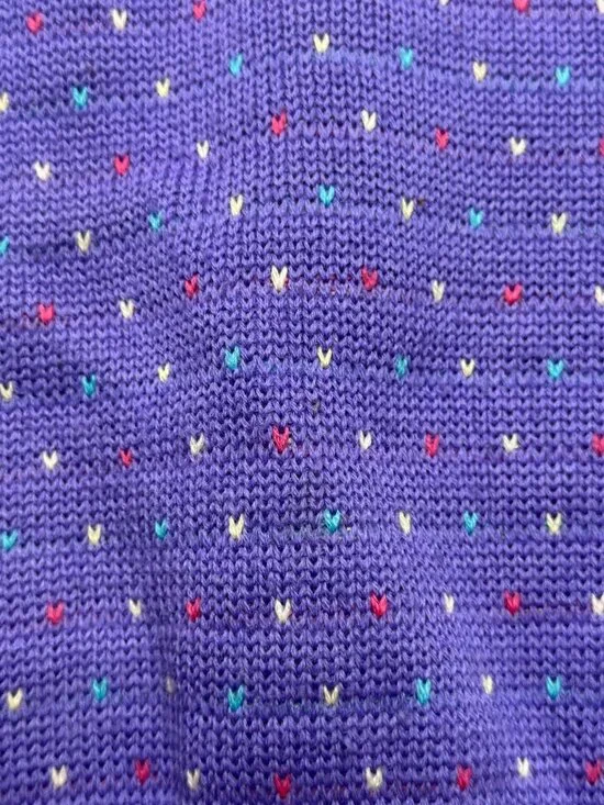 Vintage 80s Meister Purple Long Sleeve Crewneck Sweater Small Stranger Things - Picture 3 of 8